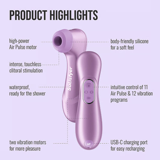 Satisfyer Pro 2 Generation 4 App-Controlled Clitoral Stimulator, Amethyst