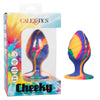 CaleXOtics CHEEKY LARGE SWIRL TIE-DYE BUTT PLUG with Suction Cup Multi Coloured