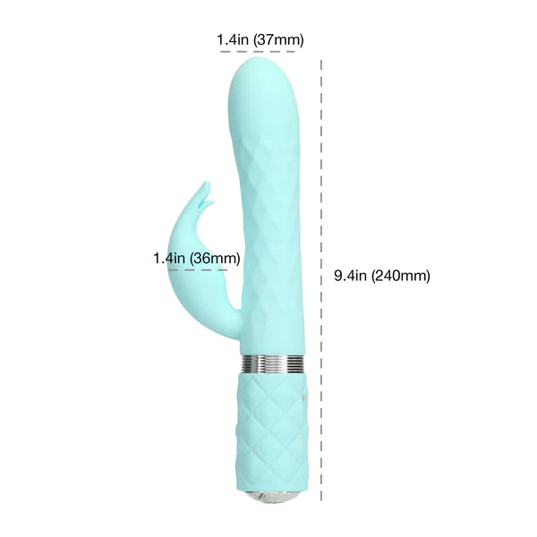 Pillow Talk Lively Rotating Rabbit Vibrator Teal | Swarovski Crystal - Adult Superstores Rockdale Pillow Talk Lively Rotating Rabbit Vibrator Teal | Swarovski Crystal - Adult Superstores Rockdale