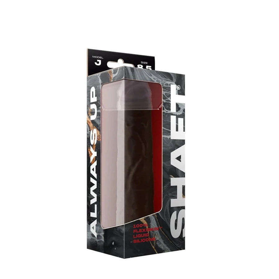 Shaft Always Up Model J Flexiskin Liquid Silicone Realistic Dildo 8.5 inch Mahogany