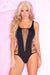 Pink Lipstick Lingerie OPEN ENDED SEAMLESS BODYSUIT Black One Size