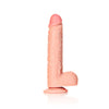 Realrock REALISTIC STRAIGHT DILDO with Balls and Suction Cup 9 inch