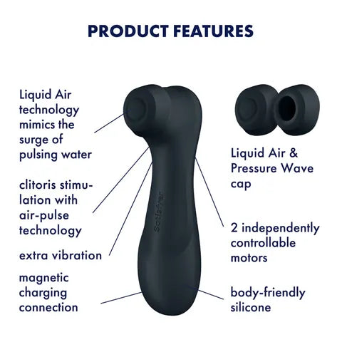 Satisfyer Pro 2 Generation 3 Clitoral Stimulator with Liquid Air Technology and Vibration Black