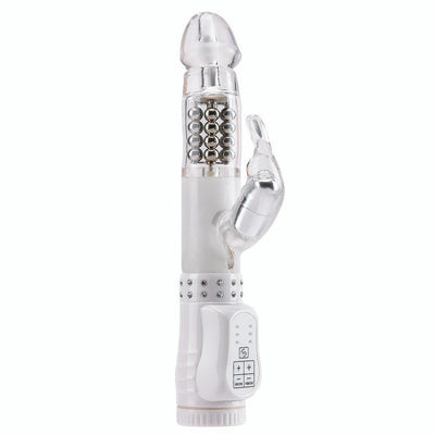 Seven Creations LIMITED EDITION RABBIT VIBRATOR with Beads and Crystal Studded Collar