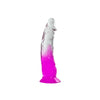 TWO TONE 6 inch DONG Clear Purple Dildo with no balls