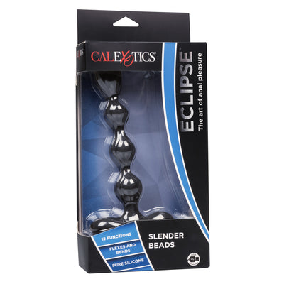 CaleXOtics ECLIPSE SLENDER BEADS Black Silicone Flexible Anal Beads