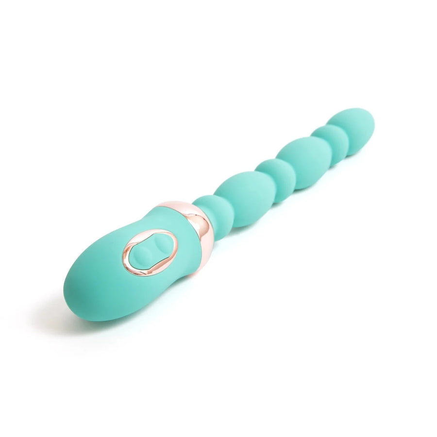 Nu Sensuelle FLEXII BEADS Flexible and Powerful Vibrating Beads for G Spot and Prostate Play Electric Tiffany Blue