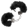 CaleXOtics ULTRA FLUFFY FURRY CUFFS Silver Metal Handcuffs with Luxurious Black Faux Fur