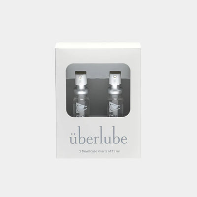 Uberlube Luxury Silicone Lubricant GOOD TO GO TRAVELER INSERTS 2 X 15ml Pack