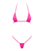 Spandex Micro Triangle Bikini Top and Matching G String 2 Piece Set Hot Pink One Size