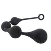 Brutus HOT DROPS Large Silicone Ass Ball Black Anal Beads with Finger Loop