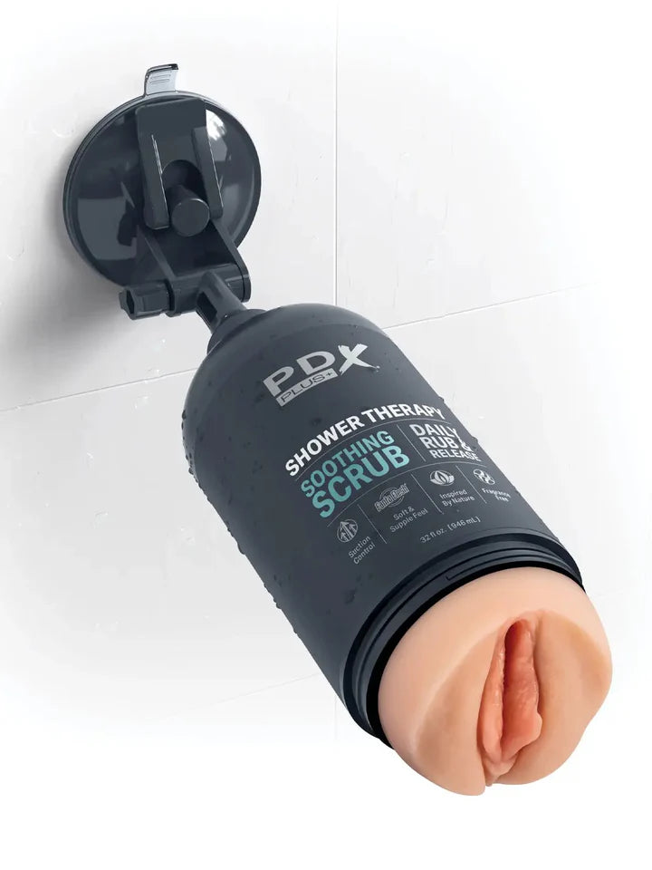Pipedream PDX Plus MILK ME HONEY SHOWER THERAPY STROKER With Suction Cup Base Flesh Male Masturbator