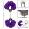 CaleXOtics ULTRA FLUFFY FURRY CUFFS Silver Metal Handcuffs with Luxurious Purple Faux Fur