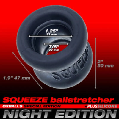 Oxballs Night Edition SQUEEZE SOFT SQUEEZE BALLSTRETCHER + GRIP RINGS