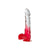 TWO TONE 8 inch DONG Clear Red Dildo with balls