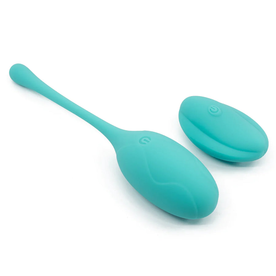 Winyi KITTY Silicone Rechargeable Love Egg Vibrator with Remote Control Teal Tiffany Blue