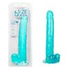 Calexotics SIZE QUEEN Flexible Dildo with Suction Cup 12 inch Turquoise Blue