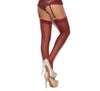 Elegant Moments Sheer Thigh High Stockings One Size Red Wine