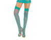 Elegant Moments Sheer Thigh High Stockings One Size Turquoise Blue
