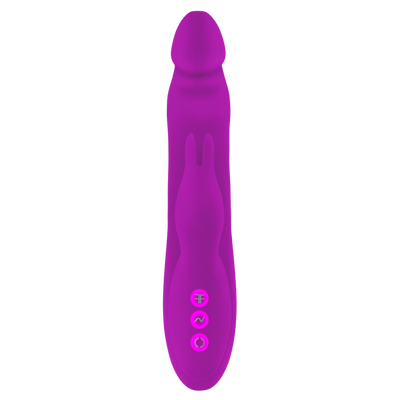 FemmeFunn Booster Rabbit Dual Stimulating Rotating Rabbit Vibrator with Booster Button Purple