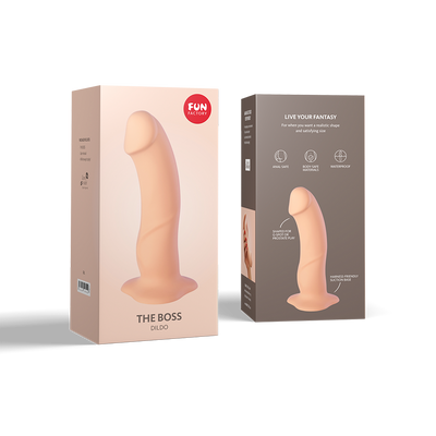 Fun Factory THE BOSS REALISTIC DILDO With Suction Cup Cream includes FREE TOYBAG