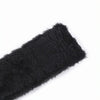 JOYGASMS Faux Fur Lined Adjustable Faux Leather Lockable Collar and Leash Set Black