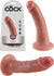 King Cock Tapered Realistic Dildo with Suction Cup Mount Base 6 inch Flesh