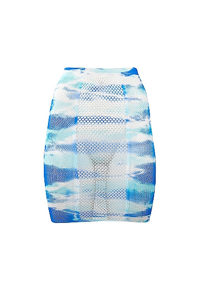 Le Desir Bliss Lingerie HIGH WAIST FISHNET TIE DYE SKIRT includes FREE Dazzling Cleavage Bling Sticker
