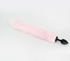 Love in Leather Deluxe Silicone Small Black Butt Plug with Pink and White Faux Fur Fox Tail