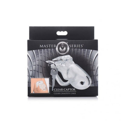 Master Series CLEAR CAPTOR CLEAR CHASTITY CAGE Large