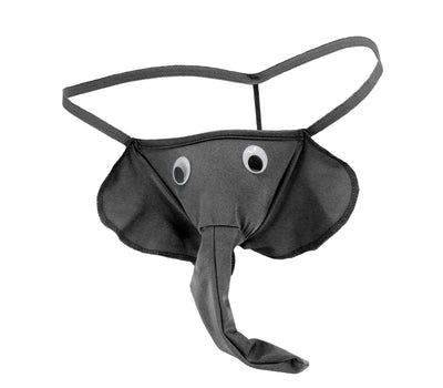 Mens Elephant Pouch G String One Size Black