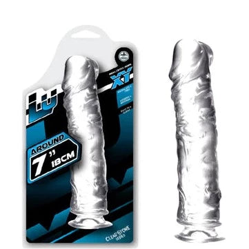 NMC LUXY 7 inch Clear Stone Series Realistic Dildo with Suction Cup