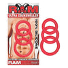 Nasstoys Ram Ultra Cocksweller 3 Pack Silicone Cock Rings Red