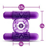 PLAY WITH ME DOUBLE PLAY DUAL VIBRATING COCK RING with 2 Purple Bullet Vibrators