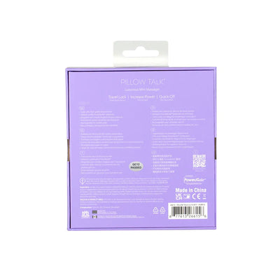Pillow Talk FLIRTY Powerful Rechargeable Mini Bullet Vibrator with Swarovski Crystal - Special Edition Sensual Kit - Purple Hue