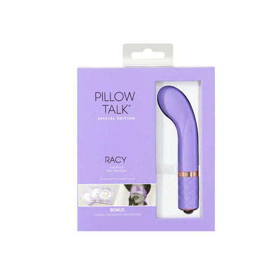 Pillow Talk RACY Powerful Rechargeable Mini Bullet Vibrator with Swarovski Crystal - Special Edition Sensual Kit - Purple Hue
