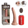 Pipedream King Cock Elite 7 inch Vibrating + Dual Density Silicone Dildo with Wireless Remote Control Flesh