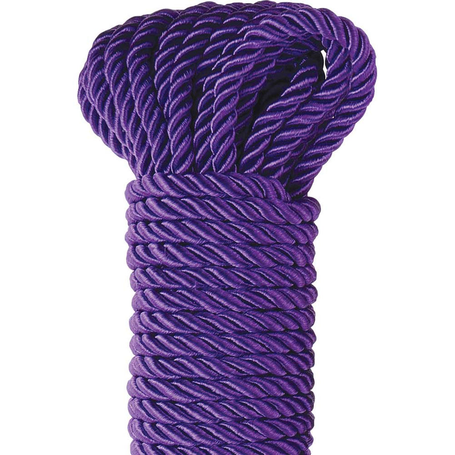 Pipedream Fetish Fantasy Deluxe Silky Soft Silk Bondage Rope 32 Feet (9.75 metre) Purple