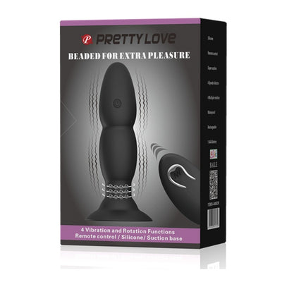 Pretty Love Beaded for Extra Pleasure Rechargeable Rimming Butt Plug with Wireless Remote Control