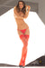 Rene Rofe Sexy Heart Breaker Sheer Thigh High Stockings Red One Size