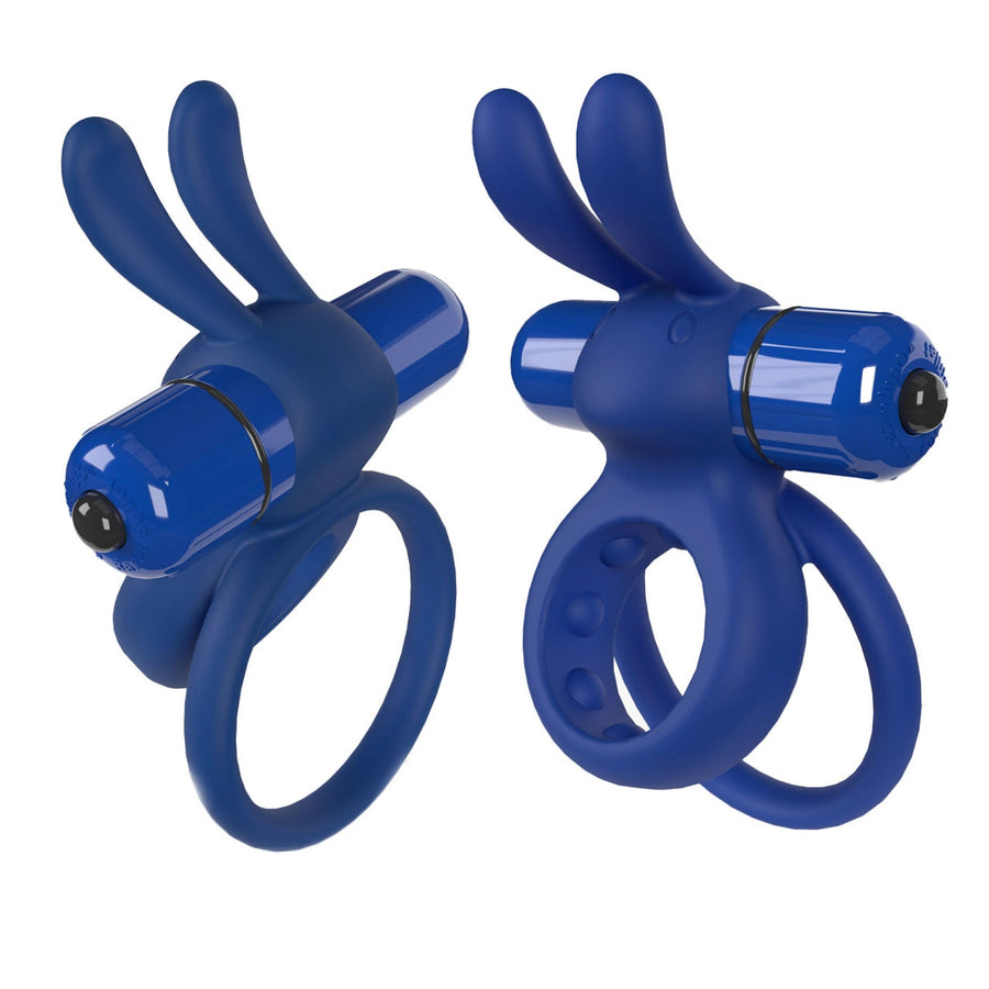 Screaming O 4B Ohare - Stretchy Wearable Vibrating Cock Ring with Soft and Flexible Clitoral Rabbit Ears Blue