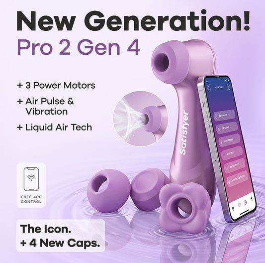 Satisfyer Pro 2 Generation 4 App-Controlled Clitoral Stimulator, Amethyst