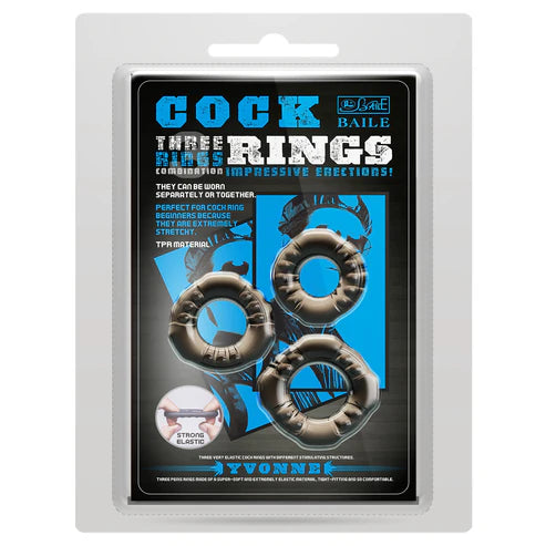 Cock Rings- Three Rings Commbination