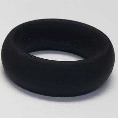 Spartacus WIDE SILICONE DONUT RING Black 1.5 inch