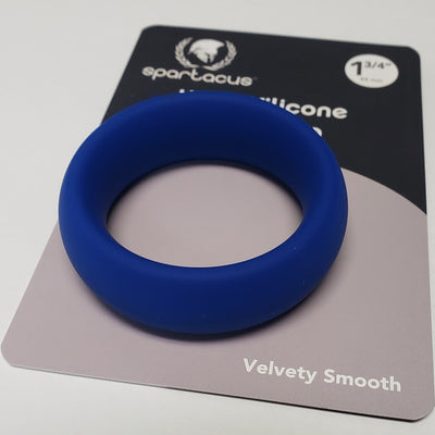 Spartacus WIDE SILICONE DONUT RING Blue 1.75 inch