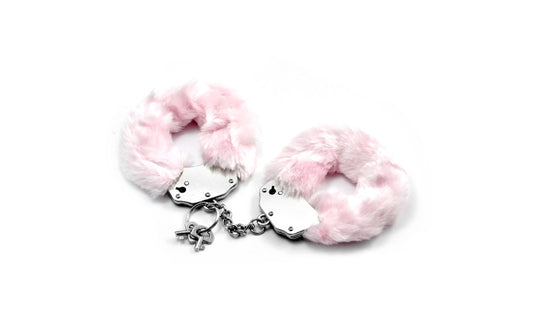 Fetish Pleasure Fluffy Hand Cuffs Pink