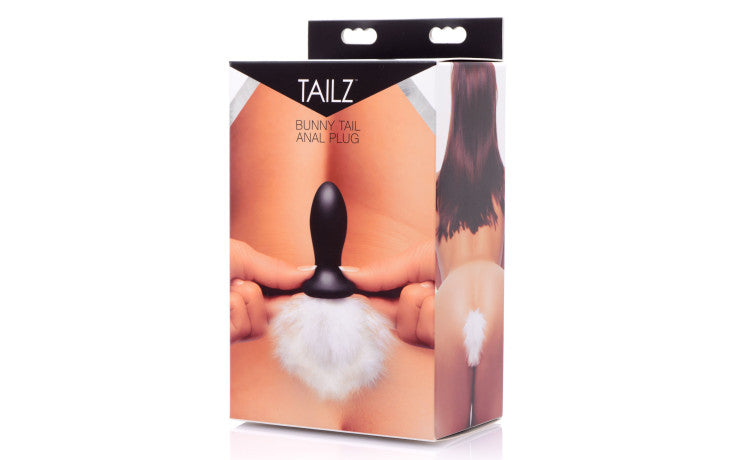 White Bunny Tail Anal Plug