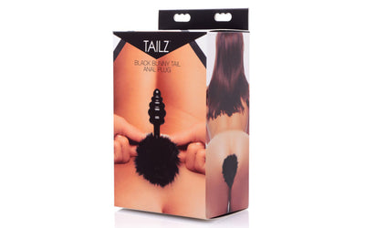 Black Bunny Tail Anal Plug