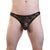 MEN1515  full lace g-string.  Black.  Soft poly blend lace-s/m