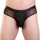 Mens jock-strap underwear with mesh side panels and solid pouch-s/m